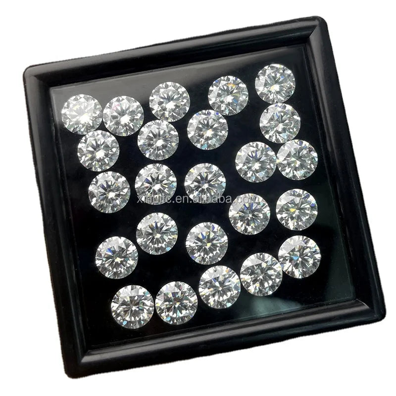 High Quality White D Color Grade VVS1 Clarity Round Loose Moissanite Excellent Cut Color Play Direct Manufacturer Factory Price