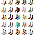 Unisex Stylish Street Cotton Mid Calf Ab New Asymmetrical Crew Socks With 82 Patterns