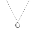 Fashion Jewelry 925 Sterling Silver Hollow Round Circle Necklace Water Drop Shape Pendant Gold Plated Necklaces for Women