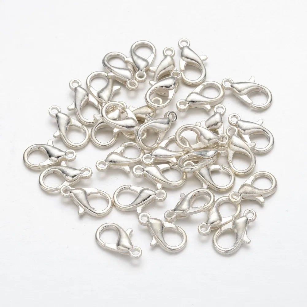 100pcs Silver Gold Rose Gold Red Copper Platinum Plated Alloy Lobster Claw Clasps Jewelry Findings & Components