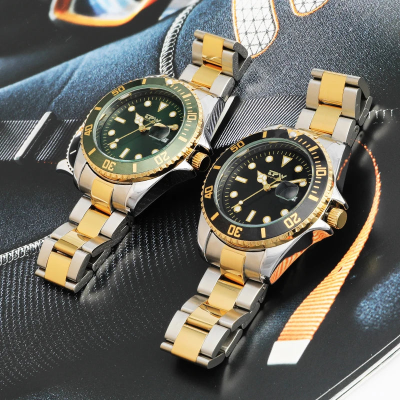 Custom OEM 42mm Stainless Steel Watch Man Wrist Relojes De Cuarzo Branded Silver Watch for Men Waterproof