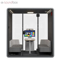 Meeting Pod for 4 Person Silence Booth Cabinet Telephone Office Work Soundproof Booths