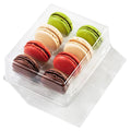 Customized Transparent Food Grade Macaron Plastic Box PET Plastic Dessert Packaging with Clear Blister Tray Retail Pastry Box