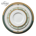 Nordic Minimalist Eco-Friendly High-end Green Charger Plate Dinner Set Ceramic Porcelain Bone China Wedding Dinnerware 100pcs