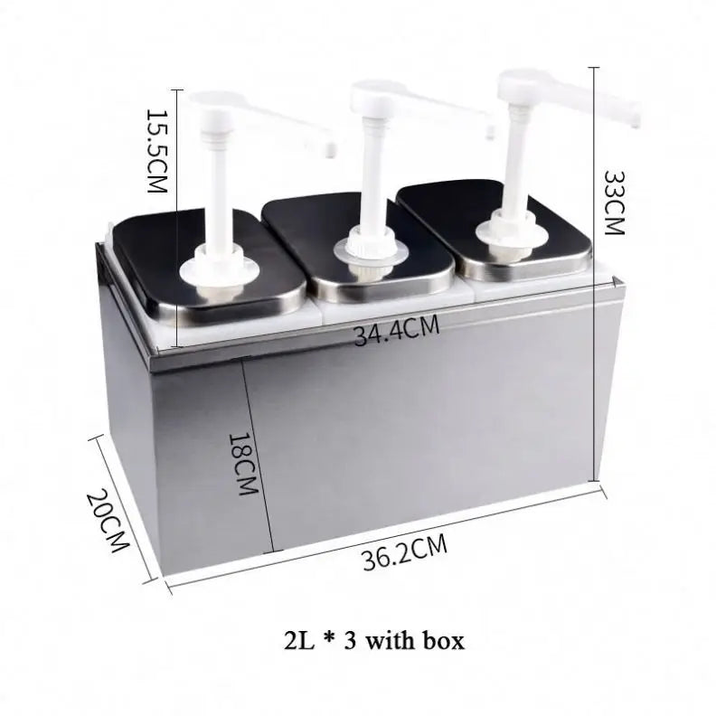 Top Quality Restaurant Supply Wholesale Prices Stainless Steel Two Heads Ketchup Sauce Dispenser Machine