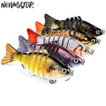 NEWMAJOR 10cm 15.5g Lure Plastic Hard Bait Multi-Section Bionic Carp Fishing Technique 7 Sections Lure for Sea Fishing