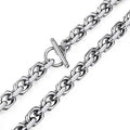 Punk Rock Stainless Steel Think Chains for Men Hip Hop Chunky Rolo Cable Chain Necklace With Toggle Clasp
