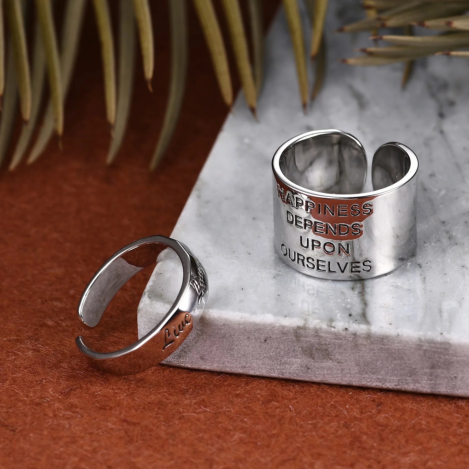 OL0482 Abiding Fine Jewelry Wholesale 3-Year Color Retention Technology Gold Plated Jewelry Adjustable Women Men Ring Band
