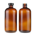 Manufacturer Amber boston Round Glass Bottles 16oz  with Phenolic Bakelite Lid Chemical Glass Bottle Shampoo Bottle Low Price