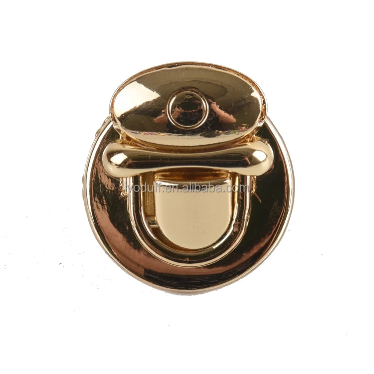 Various Color Bag Lock Hardware Metal Round Handbag Lock
