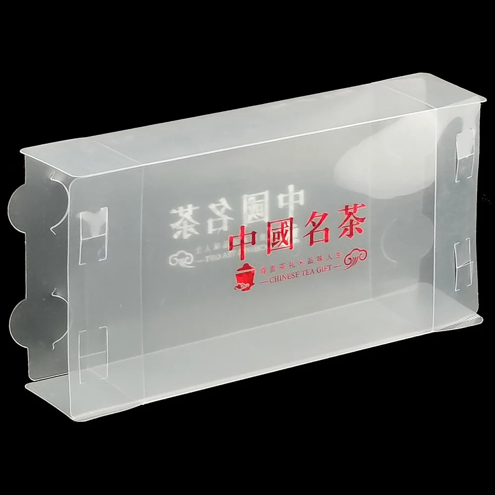 Custom Printing Gift Box Tea Clear PVC PET PP Saffron Medicine Gift Plastic Packaging Tea Box