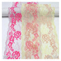 21cm Elastic Floral Lace Fabric Eco-Friendly Spandex Polyester Knitted Stretch Material with Beautiful Flowers