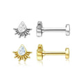 Body Piercing Jewelry 925 Sterling Silver Stud Earrings Cubic Zirconia Labret  Helix Tragus Ear Piercing Studs Teardrop Earrings