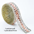 Crystal Rhinestone Ribbon Roll Bling Hotfix Mesh Wrap Sewing Trim for Wedding Party Decor for Nail Art Bags Shoes