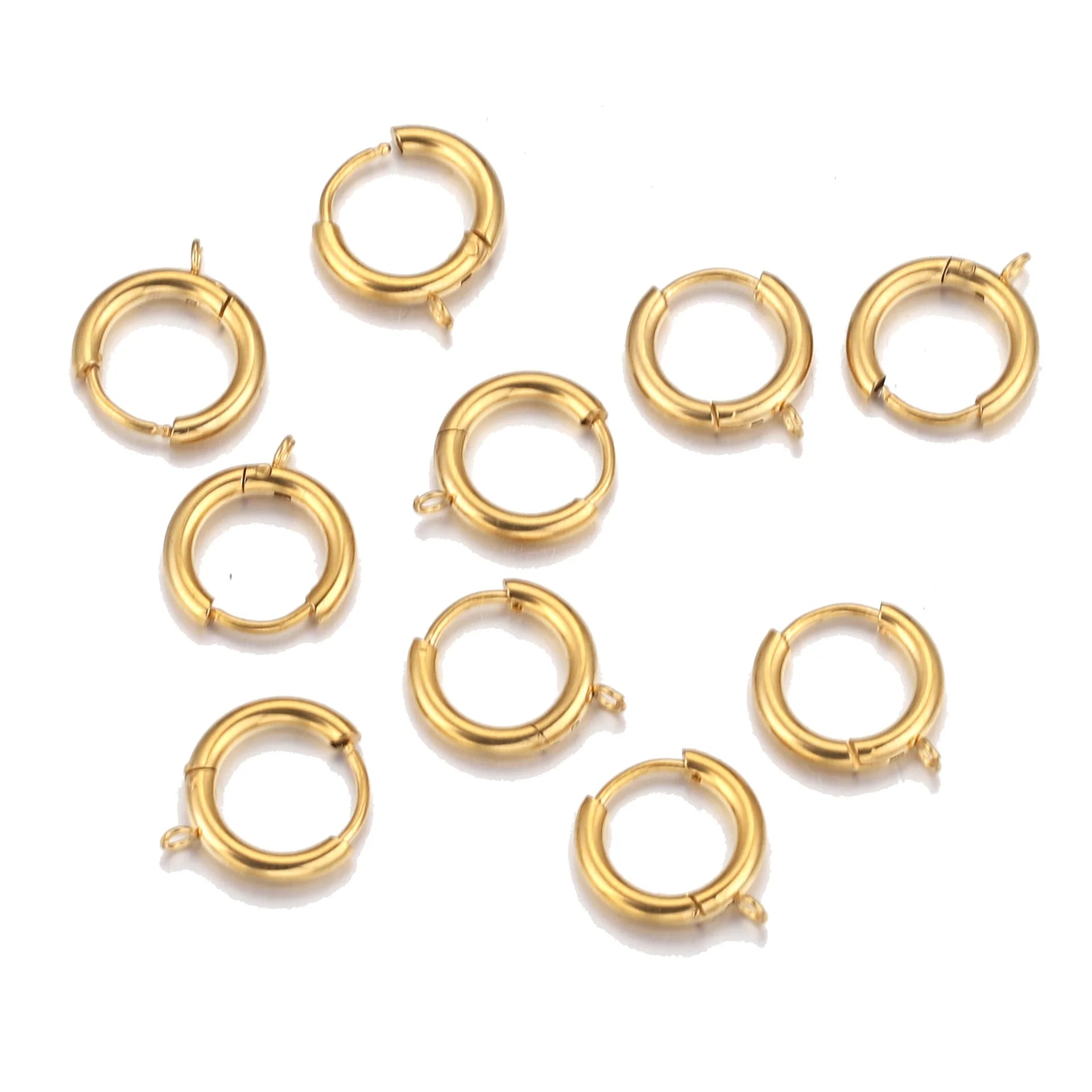 Wholesale 12mm Ear Wire Hooks Earring Findings Accessories Stainless Steel Ear Hook for DIY Jewelry Making
