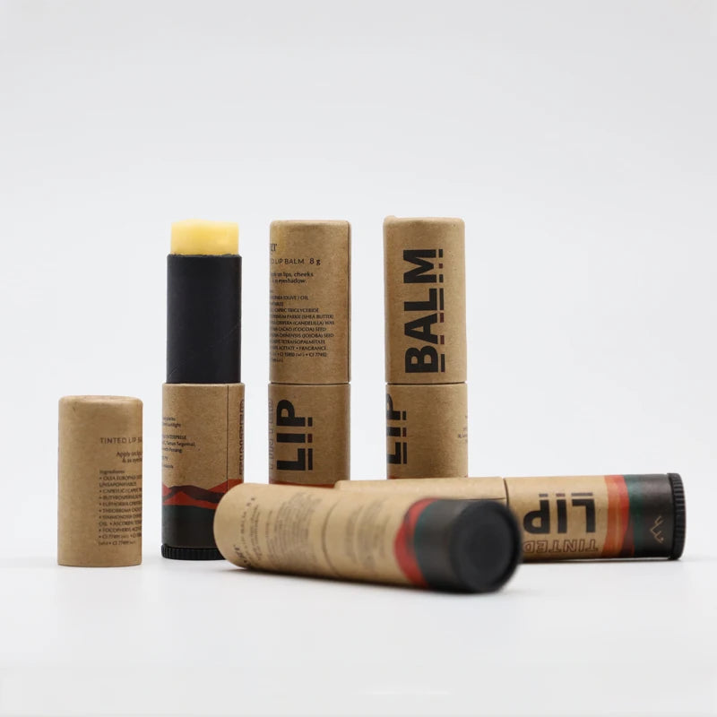 Eco Friendly Top Quality Cosmetic Containers Cardboard Paper Tube Packaging Kraft Lipstick Push up Paper Tube