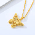 2021 Butterfly Charm Stainless Steel Necklace Water Wave Chain Jewelry Gold Silver Rose Gold Color Necklace for Women