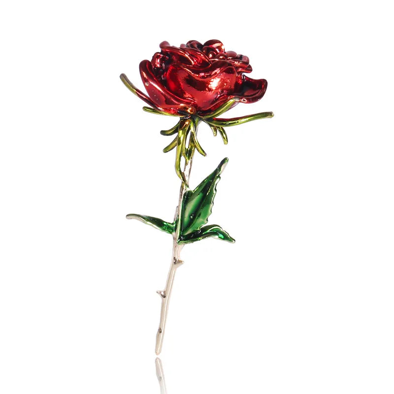 MM1163 Fashion Rose Flower Brooches Women Rose Flower Brooch Pin Wholesale