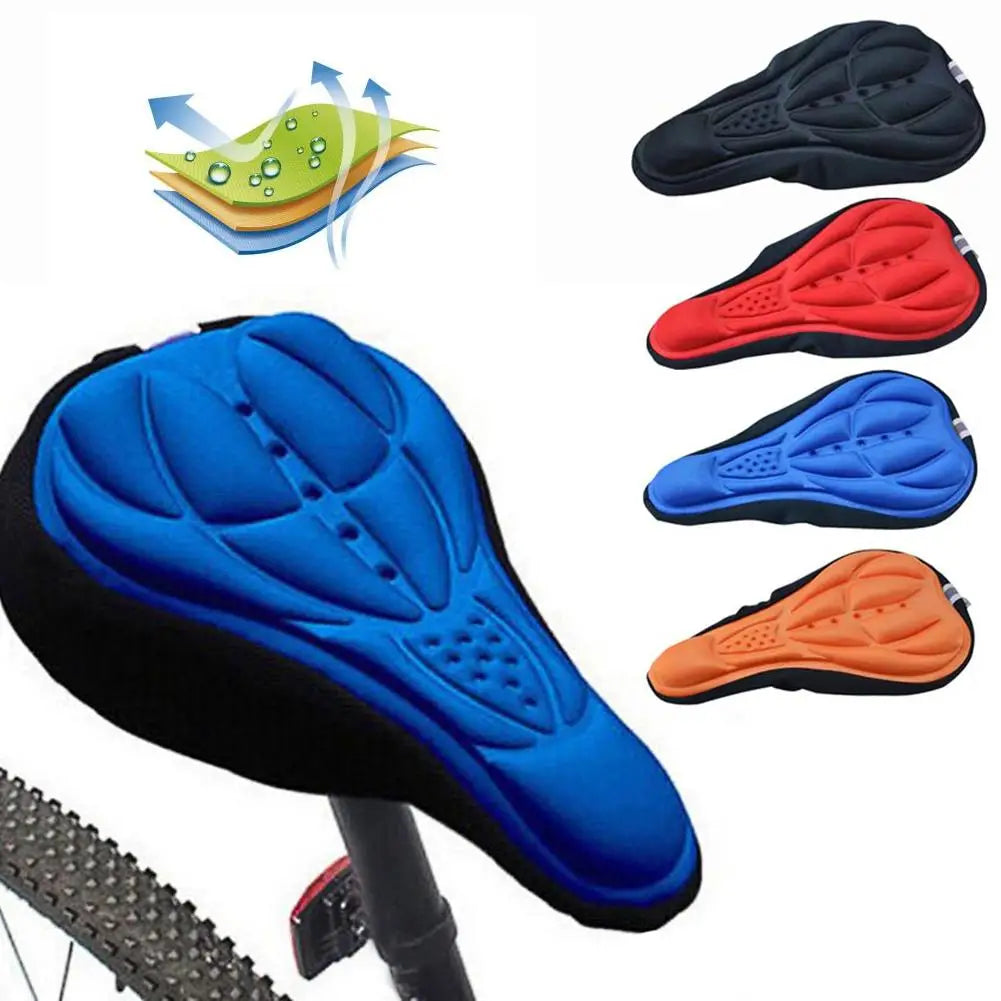 Mountain Bike Soft Saddle 3D Thickened Silicone Sponge Cushion Bicycle Equipment Accessories Massage Comfortable Bicycle Seat