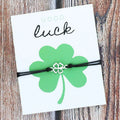 Women's Four Leaf Clover Shamrock Friendship Charm Bracelets Best Friend Bridesmaid Gift for Wedding Engagement Make Wish Charm