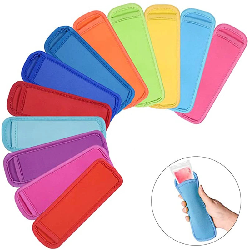 Reusable Popsicle Bags Ice Pop Insulator Sleeves Freezer Antifreezing Holders Popsicle Sleeve