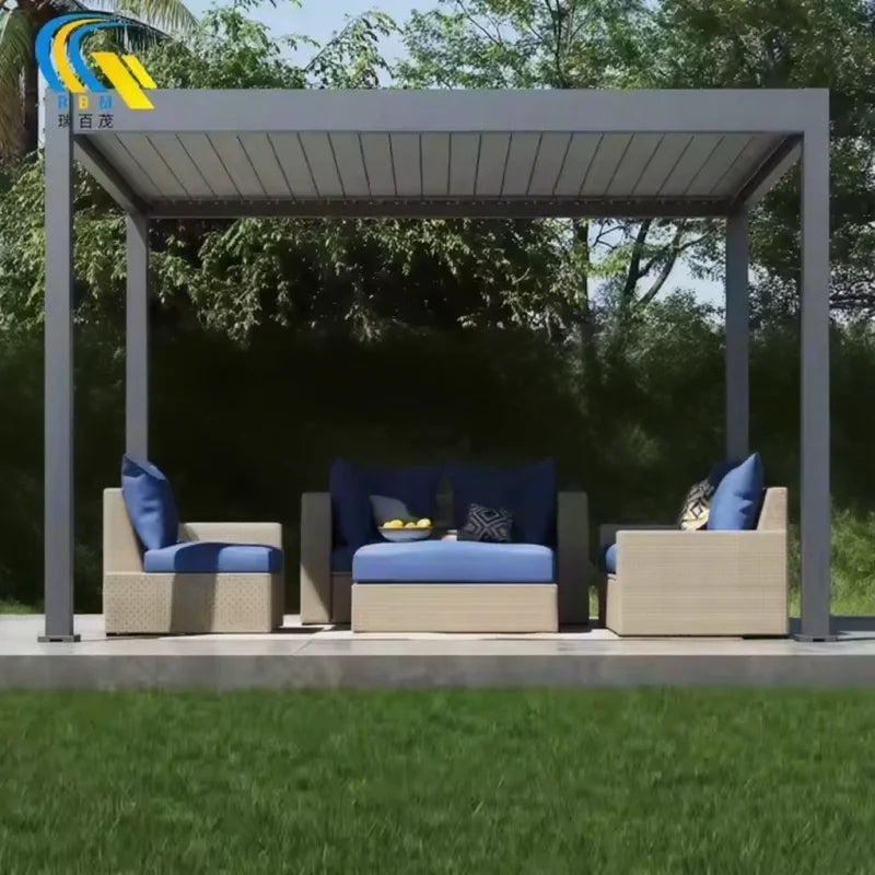 3x3 3x4 4x4 3x6 4x6m Modern Outdoor Aluminum Louvre Roof Pergola Pergole Pergula Made in China with Gutter System