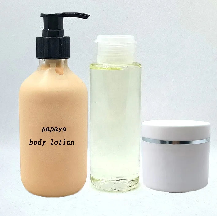 Organic 100% Natural Papaya Whitening Anti-Aging Set OEM Private Label Face Cream Lotion Oil Vitamin C E Women Dark Spot All