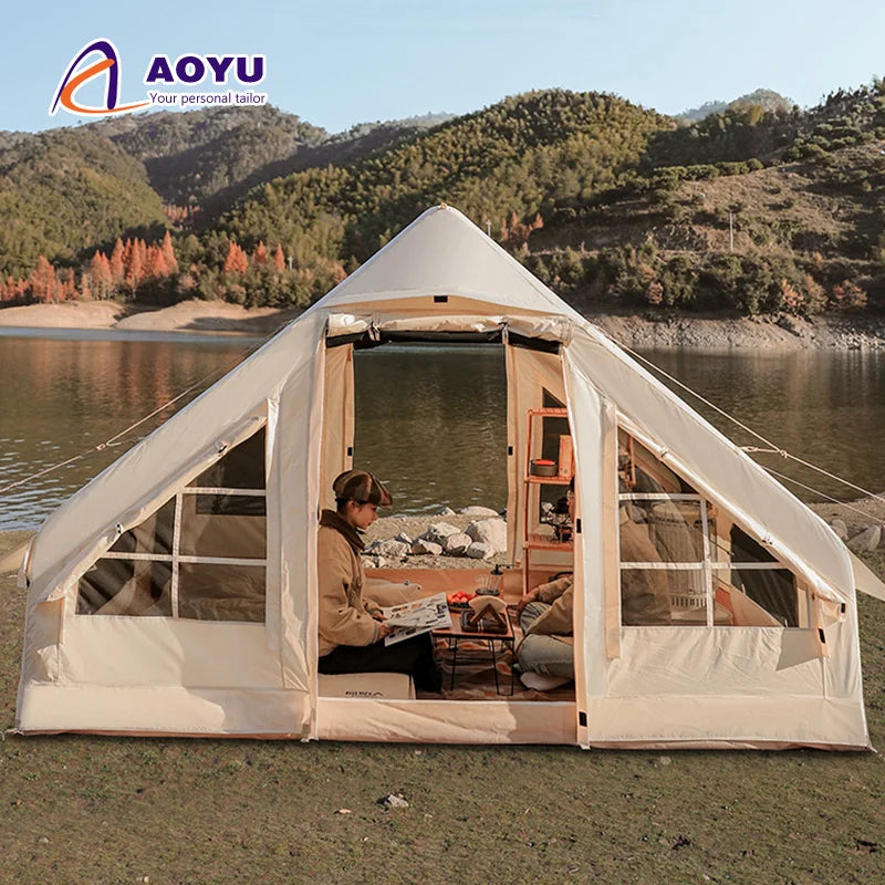 Custom Large Glamping Tents Manufacturers Buy Camping Tent Waterproof Air Tent Camping Outdoor Inflatable