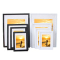 Wholesale A4 Black White Wooden MDF Photo Frame with Iron Silver Finish Eco-friendly Digital Printing for Home Decoration