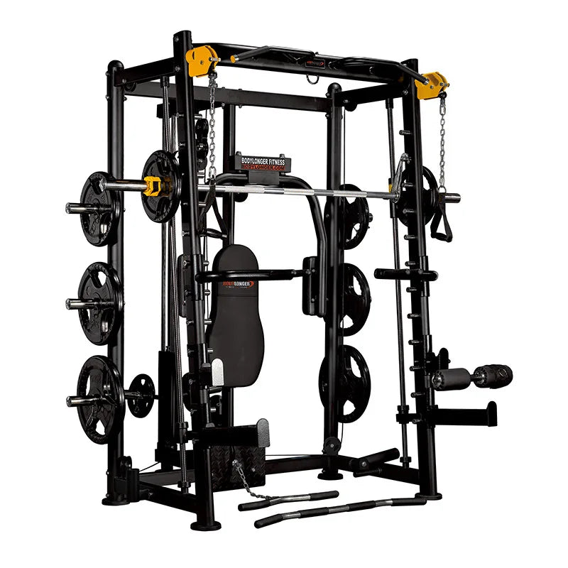 Commercial Metal Pulley Cable Station Gym Smith Machine Power Cage with Cable Crossover Strength Training Equipment