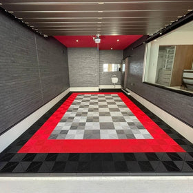 Interlocking PVC Vinyl Floor Mat Click-to-Install Polypropylene Plastic Flooring for Garage Event Auto Detailing 4S Shop Villa