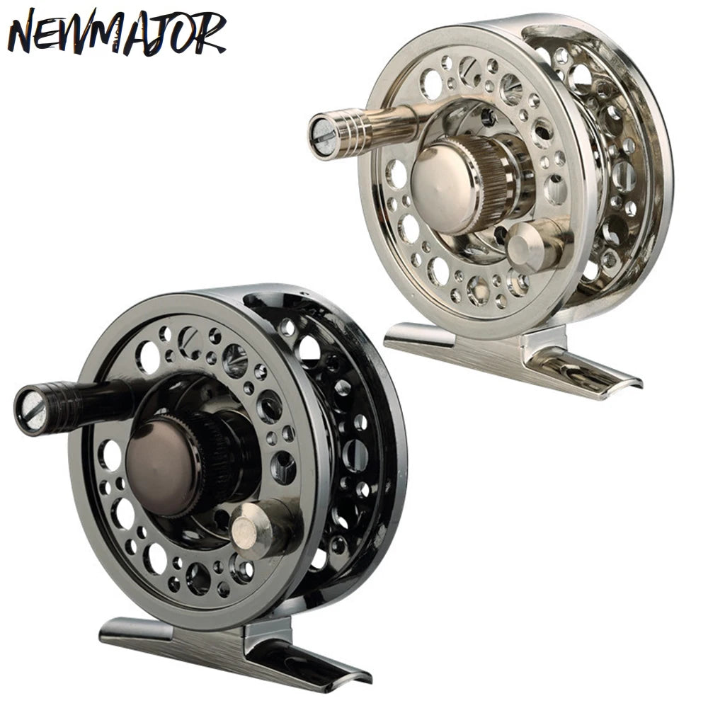 NEWMAJOR Classic 2+1BB Large Arbor Aluminum Fly Fishing Reel for Fake Bait Trout Fishing in Rivers and Lakes