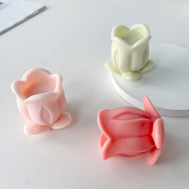 Tulip Silicone Candle Mold Cake Decoration Baking Silicone Mold