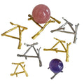 Wholesale cheap crystal ball base sphere tree branch shape crystal sphere metal stand for decoration gift