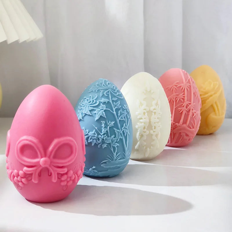 HY 3D Carved Flowers Silicone Candle Molds for Making DIY Wedding Art Candles Bath Bomb