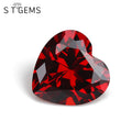 Loose Gemstone Heart Cut CZ Stone Ruby Cubic Zirconia for Jewelry
