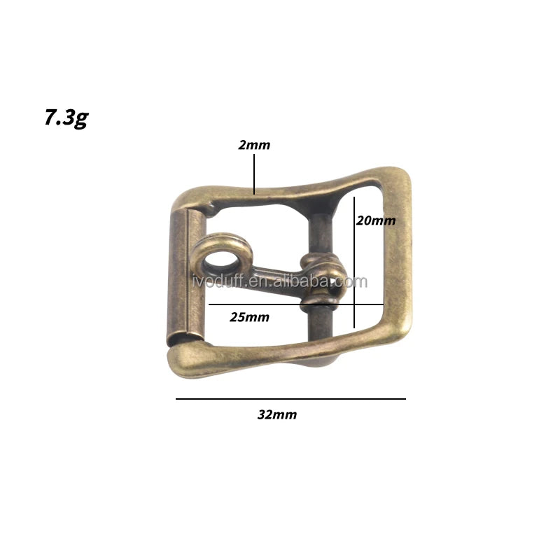 20mm Locking Belt Buckle Metal Antique Bronze Color Garment Leather Belt Buckle Hardware
