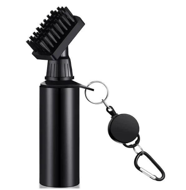 Ready for Ship Black Golf Club Cleaning Water Brush with Retractable Clip