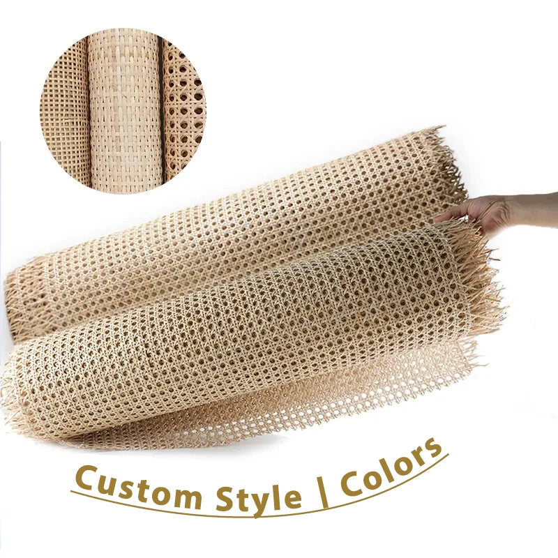 Free Sample Natural Rattan Mesh Sustainable Weaving Wicker Cane Webbing Rotin for Furniture and Handicrafts Usage