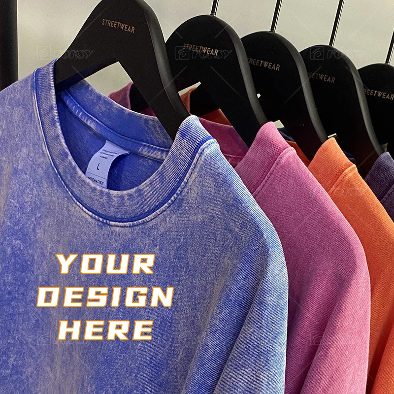 New Arrival Oversized Tshirt Custom Acid Washed Vintage T Shirt Custom Streetwear Heavyweight Cotton Washed T-shirt