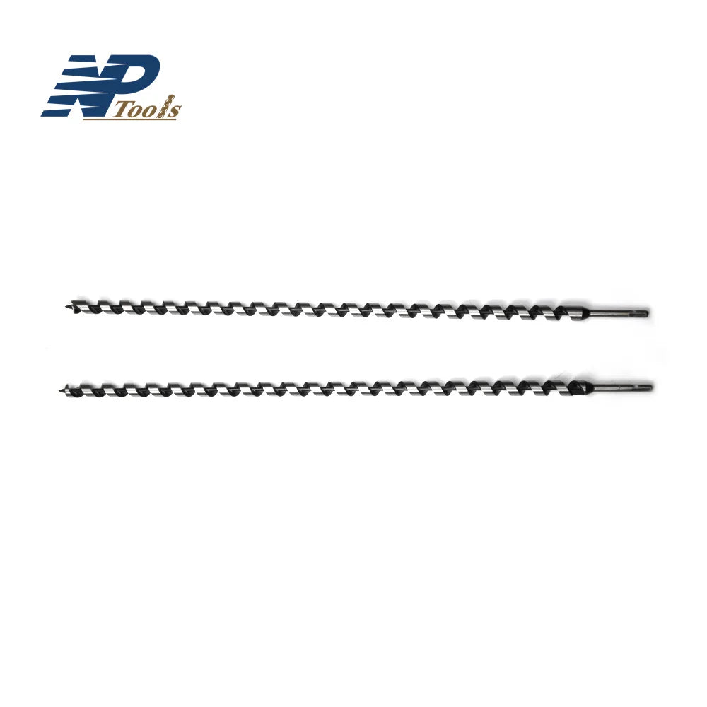 Naipu Black & White Finish Spiral Thread Hex Shank Wood Auger Drill Bit for Wood Drilling