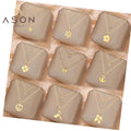 Ason Stainless Steel Gold Plated Diamond Double Layered Necklace Chain Men Women Pendant Necklace Fashion Jewelry Manufacturer