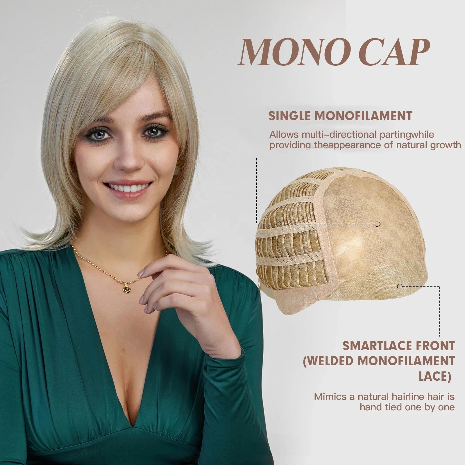 Blonde Futura 4x 4 Mono Lace Front Wig  Mono Wig Long Silky Straight Gold  Gap Perfect Realistic Wig