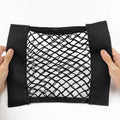 Customized Black Mesh Hook and Loop Mesh Bag Elastic Storage Car Trunk Miscellaneous Hook and Loop Tool