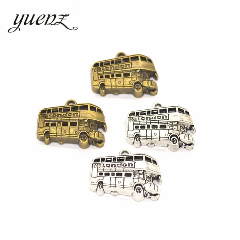 YuenZ Antique Silver Color Metal Alloy Car Charms Pendants Necklace Beads for DIY Big Hole Beads Bracelets Charms J118