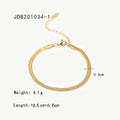 Women's 18K Gold & Titanium Steel Snake Bone Chain Fashion Charm Bracelets with Stainless Steel Durable Snake Chain