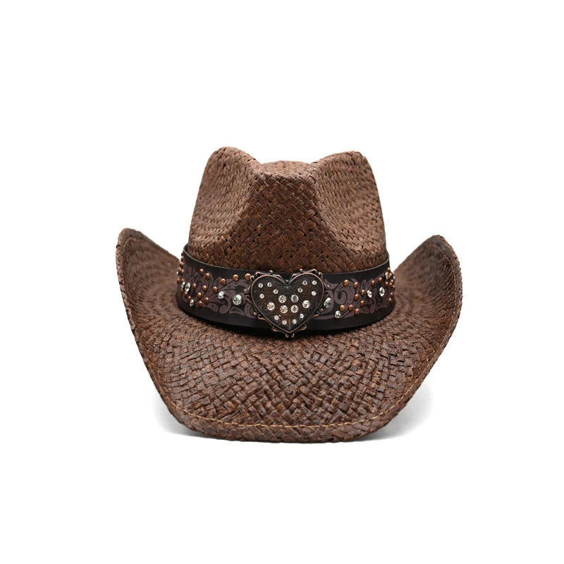 High Quality Customizable Fashion Accessories Heart Decoration Mexican Cowboy Hats