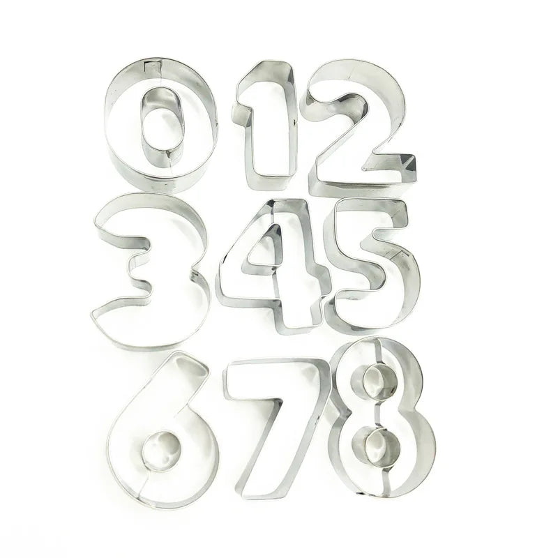 Hot Sale Digital Cookie Mold Set Stainless Steel Cake Tool for Decoration