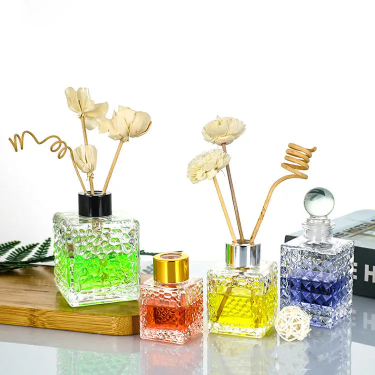 Glass Bottle Air Hotels Aromatherapy Fragrance Oil Home Aroma Scent Reed Diffuser Empty Bottle