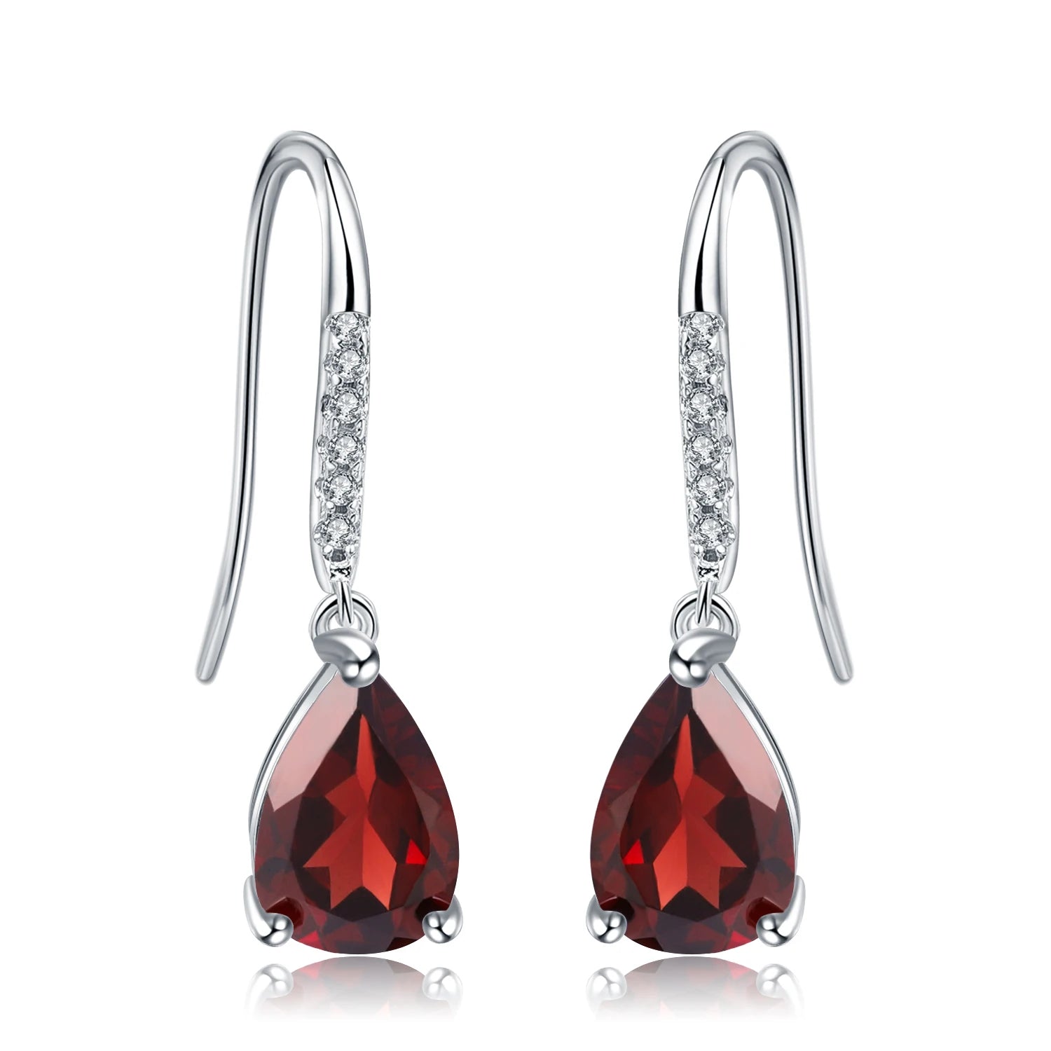 A2982 Abiding Simple Gemstone Earring for  Women  Water Drop  Handmade 925 Silver  Fashion Hook Wires  Earrings